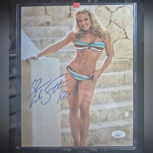 Trish Stratus WWE Womans Wrestling 8x10 JSA Authenticated Hand signed Autograph